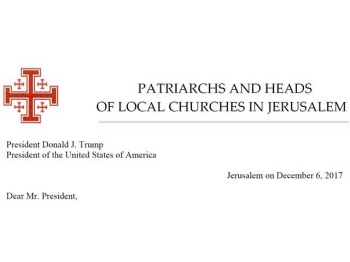 Heads of local Churches write to President Trump about the status of Jerusalem