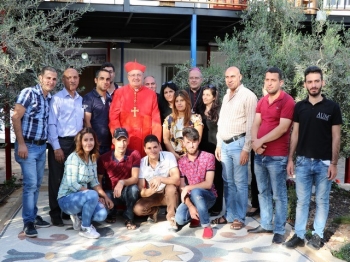 El cardinal Leonardo Sandri y Cáritas en Jordania