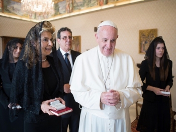 Ambasciatrice Albertini e Papa Francesco