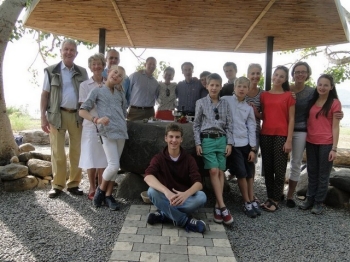 Eine Familie des Ordens auf Pilgerfahrt