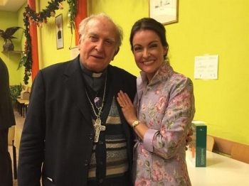 Donata Krethlow-Benziger and Msgr. Grampa